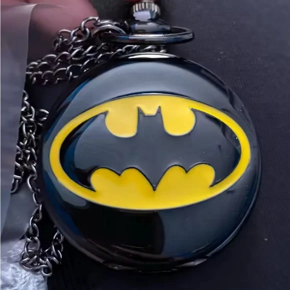 DC Comics Black and Yellow Batman Pocket Watch - Picture 5 of 5